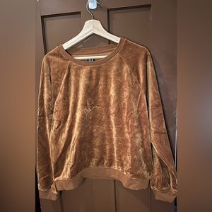 GAP velour sweatshirt. Size Large. Brown